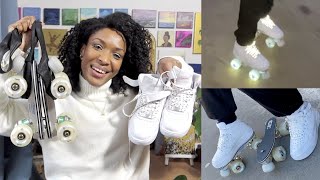 Roller Skating Journey 3  Flaneurz skates amp Luminous wheels  Unboxing  Review [upl. by Finstad37]