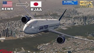 4k  AEROFLY FS GLOBAL  FULL FLIGHT  BOEING 78710  NewarkKEWRNaritaRJAAUNITED Airline [upl. by Haiacim841]