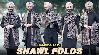 6 STYLISH Shawl folds  Shawl hacks  Best Jago Outfits 2023 [upl. by Eldnik81]