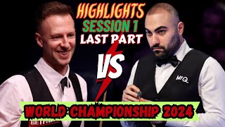 Judd Trump vs Hossein Vafaei  World Championship Snooker 2024  Session 1  Last Part [upl. by Aleira555]