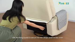 Ruaozz Waterproof Split Recliner Chair Covers Installation [upl. by Welker5]