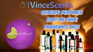 Generic Perfumes spot on dupe fragrance oils [upl. by Aneekat]