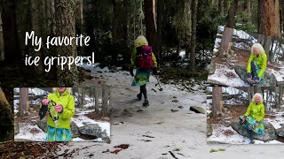 Kahtoola MICROspikes Gear Review Ice grippers I use for Hiking and Backpacking on Mountain Trails [upl. by Yenttihw]