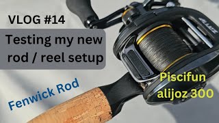 Vlog 14 Testing new Rodreel combo Piscifun alijoz 300 an Fenwick elite 7 inshore [upl. by Anilahs]