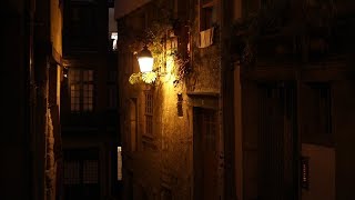 Ribeira  Porto Portugal  Streets at Night [upl. by Kovacev]