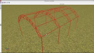 CYPE 3D  TECHO PARABÓLICO  ANÁLISIS ESTRUCTURAL [upl. by Lirrehs668]