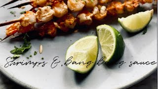 Grilled Shrimp Skewers with bang bang sauce [upl. by Nosna]