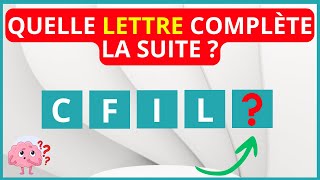 Devine la LETTRE Manquante  ➡️ Suite Alphabétique 1 Test Psychotechnique [upl. by Garda]