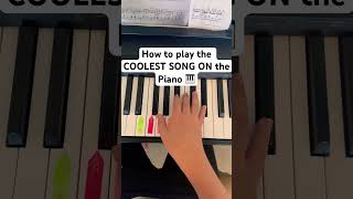 How to play the COOLEST Song on PIANO Easy Tutorial shorts piano cool [upl. by Enialem]