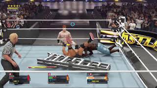 Fools jump up 2 get beat down🤔and get nothing but a beating Wwe2k24 wwe2k24 [upl. by Lessard470]