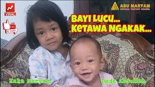 Bayi Lucu Ketawa Sampai Ngakak Lihat Kakanya Bermain [upl. by Kcirrag]