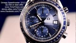 Omega Speedmaster Automatic Date 321280 COSC 40MM Blue Screwback Full Set 1164 100M [upl. by Hannahc863]