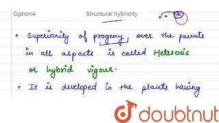 Heterosis is  CLASS 12  STRATEGIES FOR ENHANCEMENT IN FOOD PRODUCTION  BIOLOGY  Doubtnut [upl. by Atikcir]