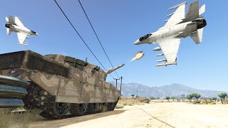 TANKS vs JETS GTA 5 Funny Moments [upl. by Jareen]