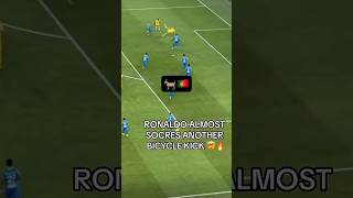 Cristiano Ronaldo Almost Scores Crazy Bicycle Kick Saudi Kings Cup shorts ronaldo portugal uk [upl. by Ailet925]