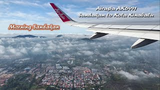 Airasia AK6491 Sandakan to Kota Kinabalu Earliest Flight  A320251neo  Seat 26A [upl. by Eelidnarb]