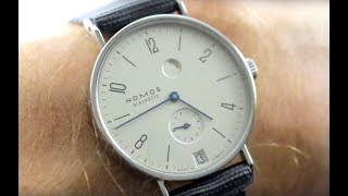 Nomos Glashutte Tangente Date Power Reserve 131 NOMOS Watch Review [upl. by Ttennaj913]