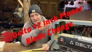 How To Change Planer BladesKnifes On A Delta 12 Inch Planer [upl. by Maurizio]