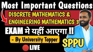 🔴LIVE  MOST IMPORTANT QUESTIONS DISCRETE MATHEMATICSENGINEERING MATHEMATICS 3 PRADEEP GIRI SIR [upl. by Hsara]