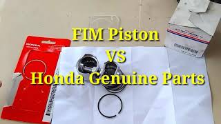 Beda Fim Piston VS Honda Genuine Parts Supra Cseries [upl. by Adnolrehs]