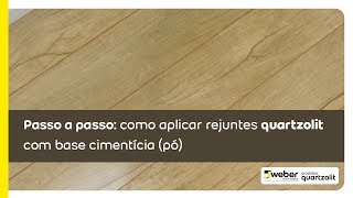 Passo a Passo  Como aplicar rejuntes quartzolit com base cimentícia pó [upl. by Assilem]