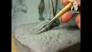 How To Sculpt Hercules  Part 21 Foot Dors Interosseous Extensor Digitorum  Hallucius Brevis M [upl. by Flavia]