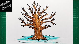 How to Draw a Winter Tree [upl. by Sukin]