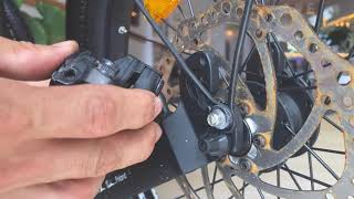 Install rear disk brake to Kickbike Cross Max [upl. by Arihaz959]