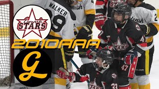 HIGHLIGHTS 2010AAA Jr Sabres Invitational  Goldrush vs Esmark Stars 10282023 [upl. by Mairhpe306]