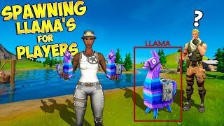 SPAWNING LLAMAS FOR PLAYERS Fortnite Magic [upl. by Gladi138]