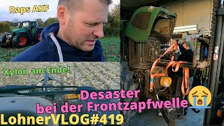 LohnerVLOG419 Desaster an der Frontzapfwelle vom Fendt 926 I Maisstroh mit dem Xylon 524 I Raps AKF [upl. by Mikal688]