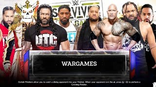 WWE 2K24 Roman Reigns Teams vs Rock Team War Game Match [upl. by Lawry]