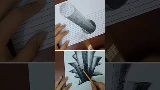 How to draw 3D on paper simply [upl. by Eneri700]