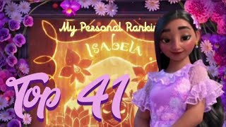 Isabela’s Top Singing Voices🌸 My Personal Ranking  Encanto [upl. by Ahtera]