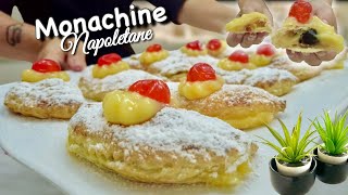 MONACHINE NAPOLETANE facilissime e velocissime PASTA SFOGLIA CREMA e AMARENE [upl. by Edrock236]