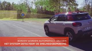 Citroën C3 Aircross herkenning van snelheidsborden en snelheidsaanbevelingen [upl. by Ambert]