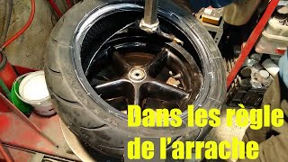 Tuto démontage et remontage pneu scooter avec le stagiaire machine Facom u200 [upl. by Odele]