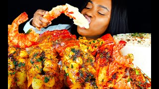 KING CRAB SEAFOOD BOIL MUKBANG  SEAFOOD MUKBANG  CHEESY ALFREDO SAUCE  SEAFOOD BOIL  ASMR EATING [upl. by Lennon99]