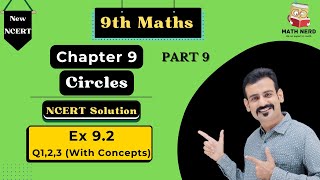 Ch 9 Circles  Class 9  CBSE Maths  ncert solution ex 92 Q123  Chapter 9  Circle  Year 2024 [upl. by Roxane174]