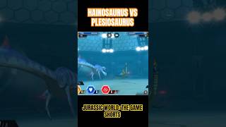 Hainosaurus vs Plesiosaurus  Jurassic World The Game Shorts [upl. by Nosnevets817]