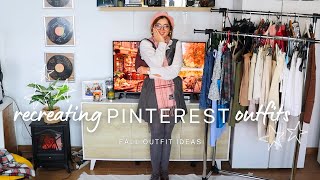 Dont know what to wear👉Recreating Fall Pinterest Outfits🍂 [upl. by Wootan815]