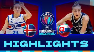 Iceland v Slovakia  Full Game Highlights  FIBA EuroBasketWomen 2025 Qualifiers [upl. by Efar]