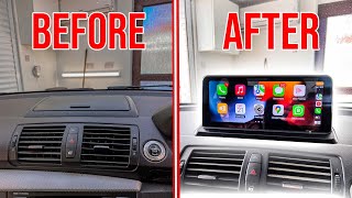 INSTALLING APPLE CARPLAY IDRIVE HEADUNIT ON MY BMW 1 SERIES E82 135I [upl. by Ysnat]