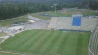 High above the James F Byrnes High School Stadium in the Duncan Fire Department Ladder truck [upl. by Cary116]