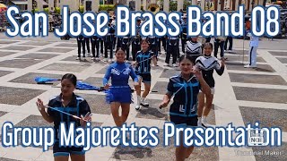 San Jose Brass Band 08  Group Majorettes Presentation  Abucay Bataan Fiesta 2024 [upl. by Melburn]