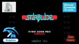 StarBlade 2009 Wii Virtual console Arcade  Full Playthrough Dolphin [upl. by Sabine851]