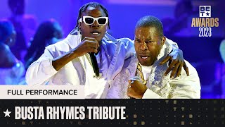 Rah Digga Swizz Beatz Coi Leray amp More Pay Tribute To Busta Rhymes  BET Awards 23 [upl. by Erbes716]