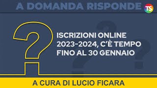 Iscrizioni online 20232024 c’è tempo fino al 30 gennaio [upl. by Cristen553]