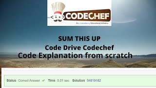 Code Drive Division 2 Rated » Sum this up » AC Solution [upl. by Ransome332]