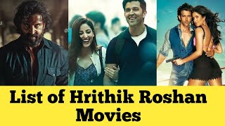 Hrithik Roshan Top Movies  Hrithik Roshan Popular Movies  List of Hrithik Roshan Movies [upl. by Gizela]